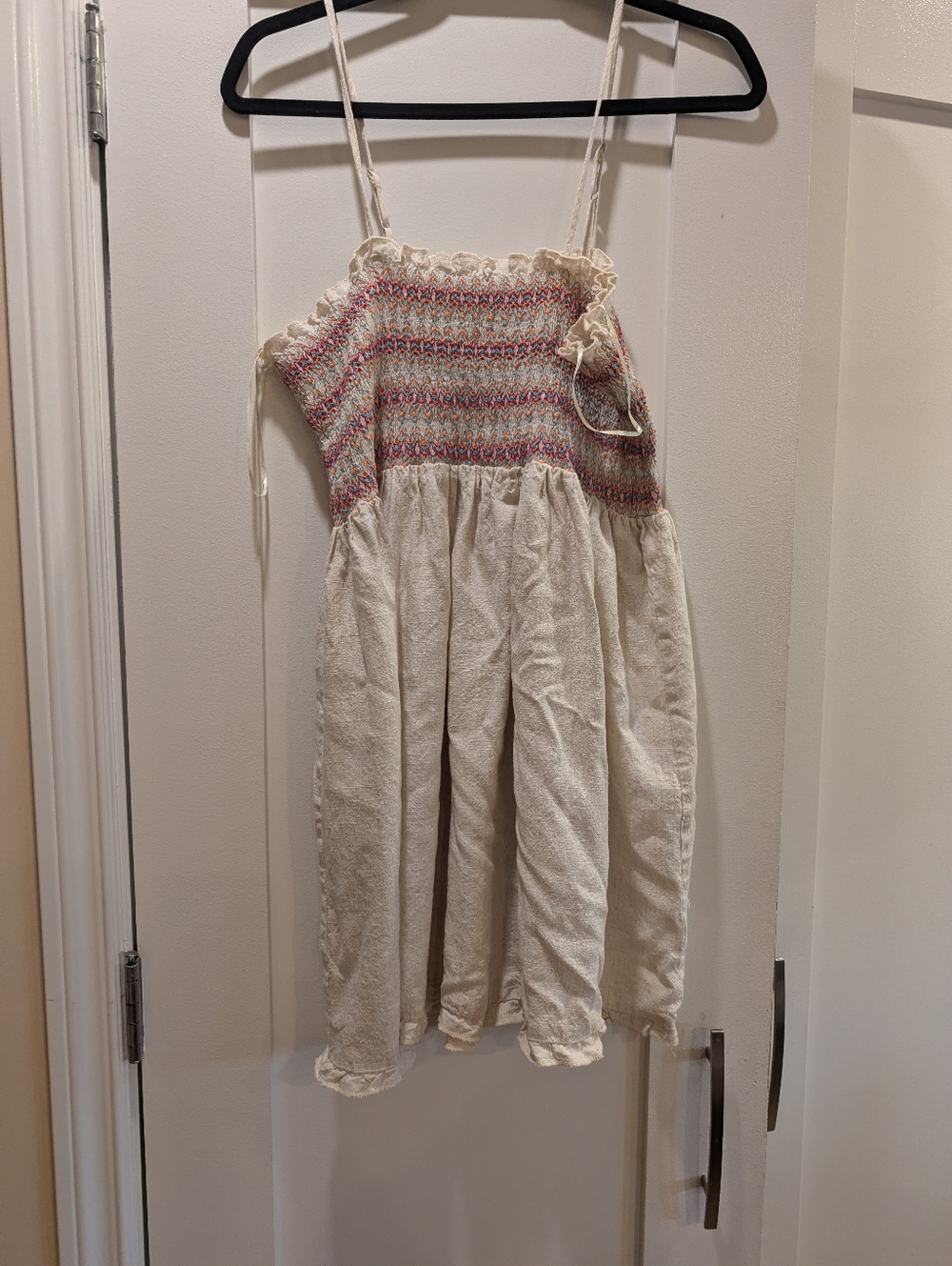 Linen Blend Sundress,L